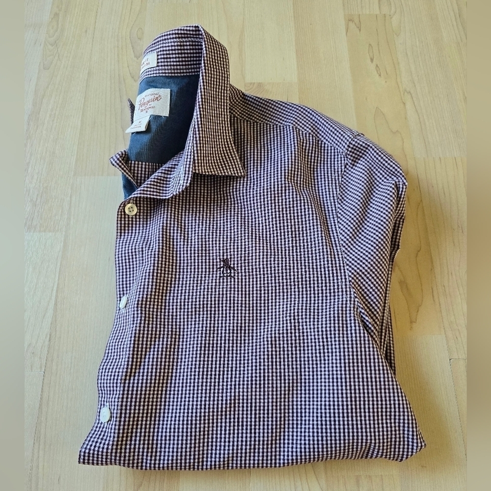 Original Penguin Classic Fit Long Sleeve Dress Shirt Size Medium
